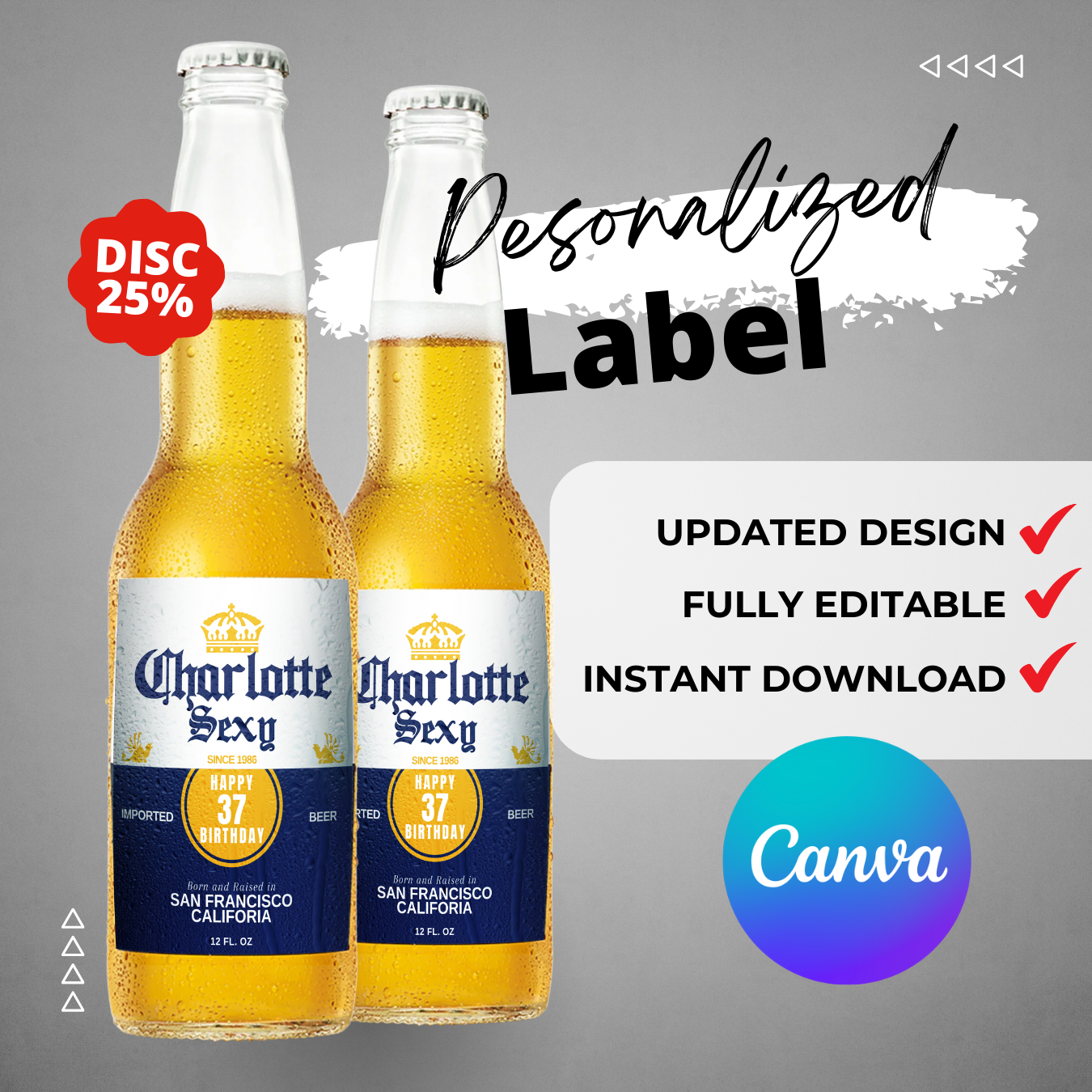 printable-corona-beer-label-editable-customcraftedbybella for Free Printable Beer Label Templates Printable Corona Beer Label editable – CustomCraftedbyBella for Free Printable Beer Label Templates
