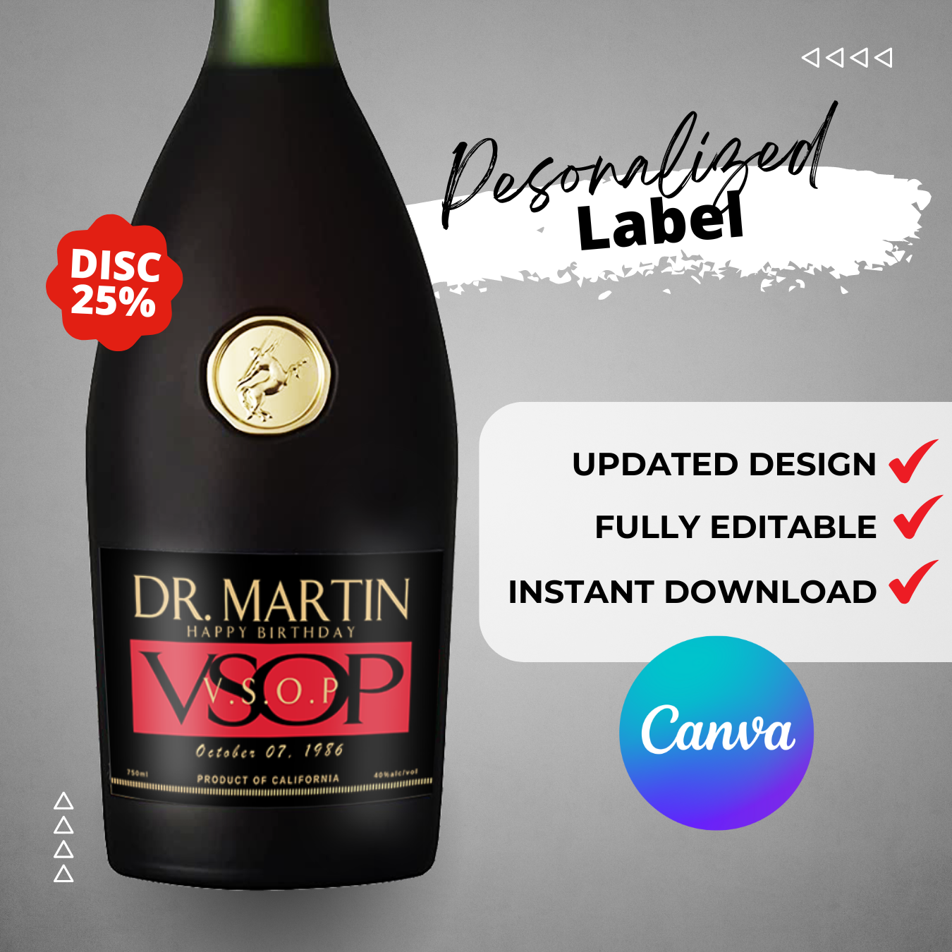 Printable Remy Martin Cognac Label