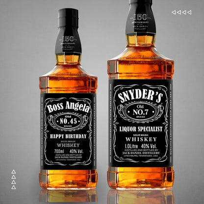 Printable Jack Daniels Whiskey 700ml Label editable