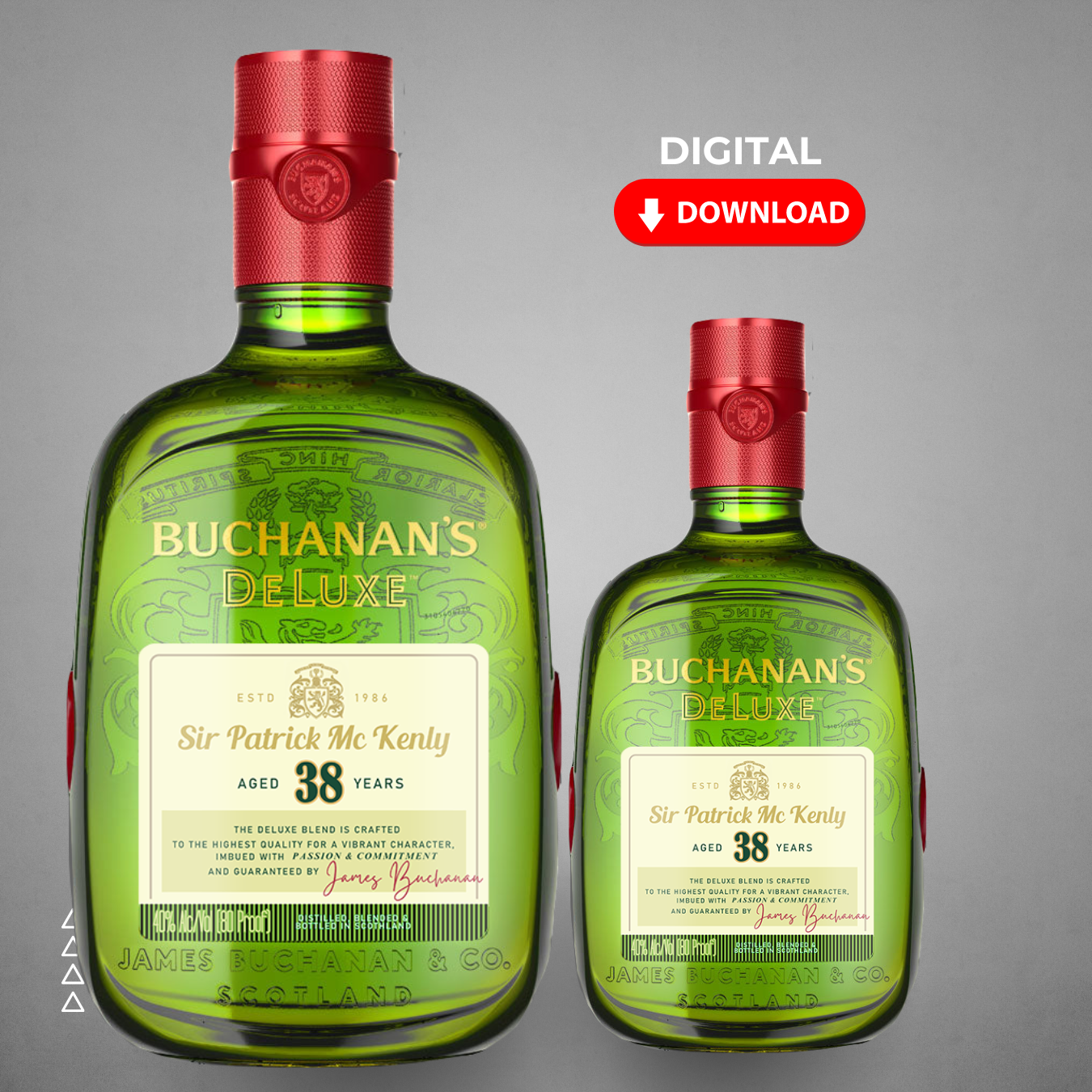 Printable Buchanan Deluxe Whisky Customized editable