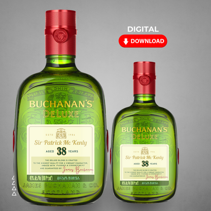 Printable Buchanan Deluxe Whisky Customized editable