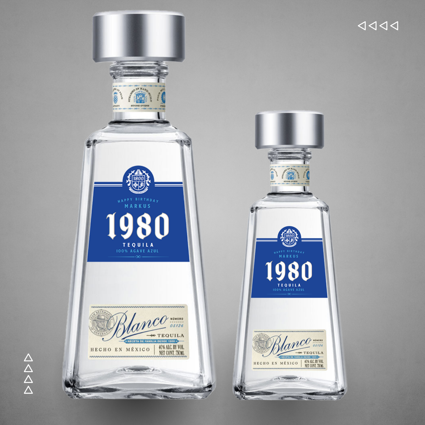 Printable 1800 Silver Tequila Label editable