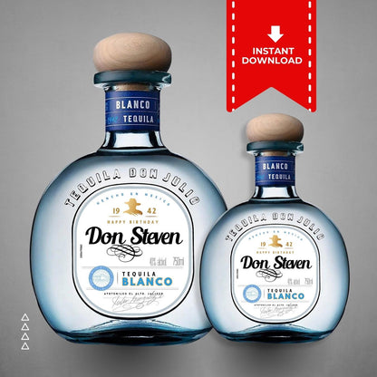 Printable Don Blanco Tequila Label editable