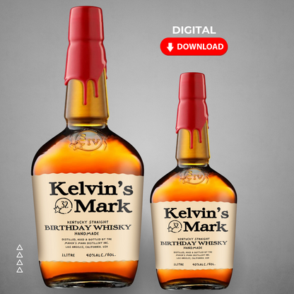 Printable Maker's Mark Bourbon Whiskey Resizable Label