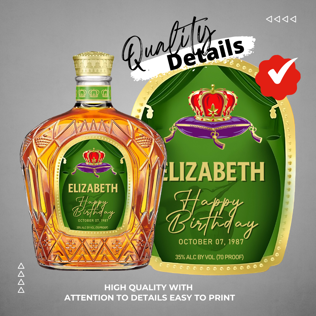 Printable Crown Royal Apple Label editable