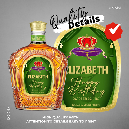 Printable Crown Royal Apple Label editable