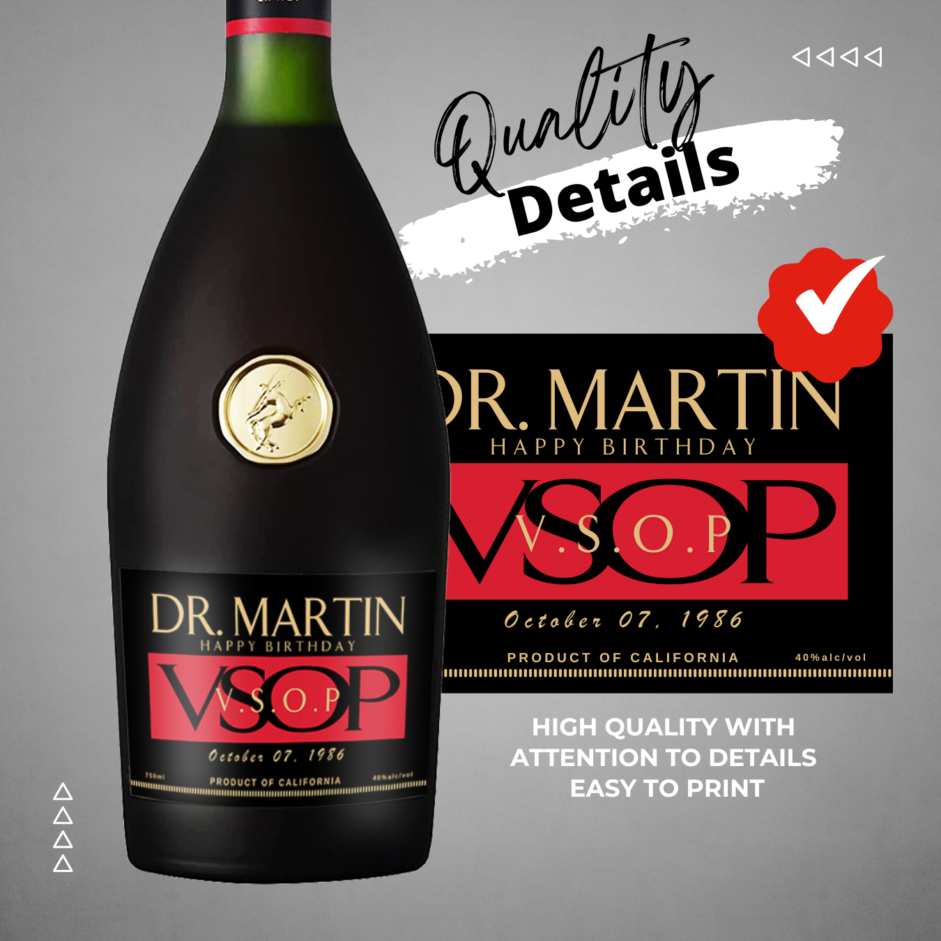 Printable Remy Martin Cognac Label