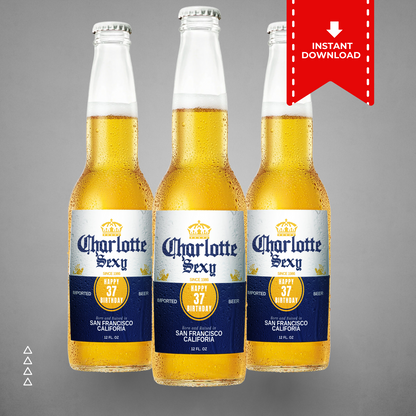 Printable Corona Beer Label editable