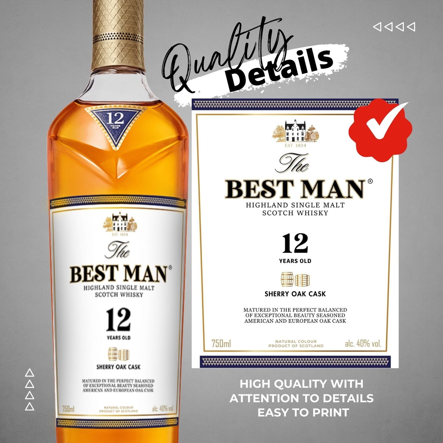 Printable Macallan 12 Labels editable