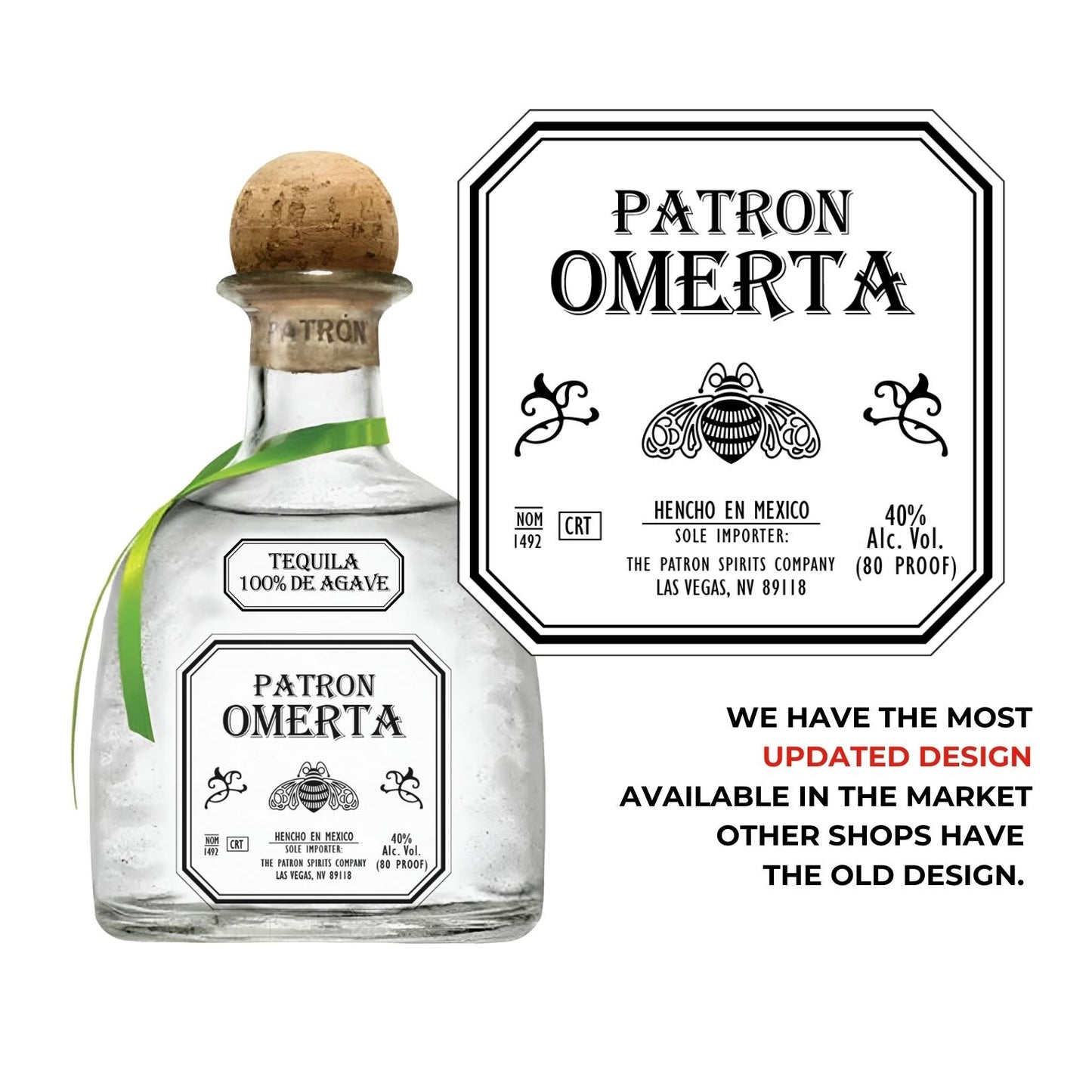 Printable Patron Tequila Bottle Label