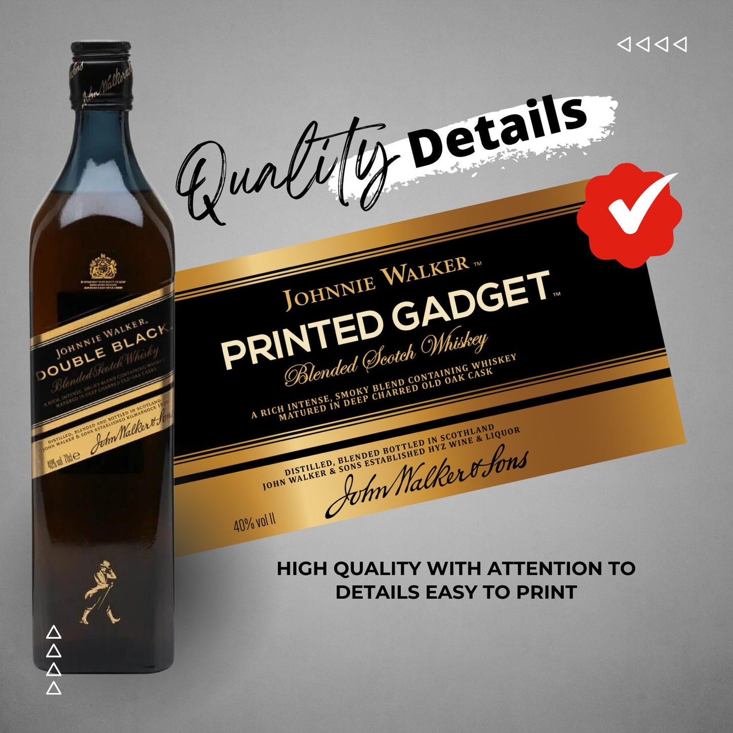 Printable Johnnie Walker Double Black label