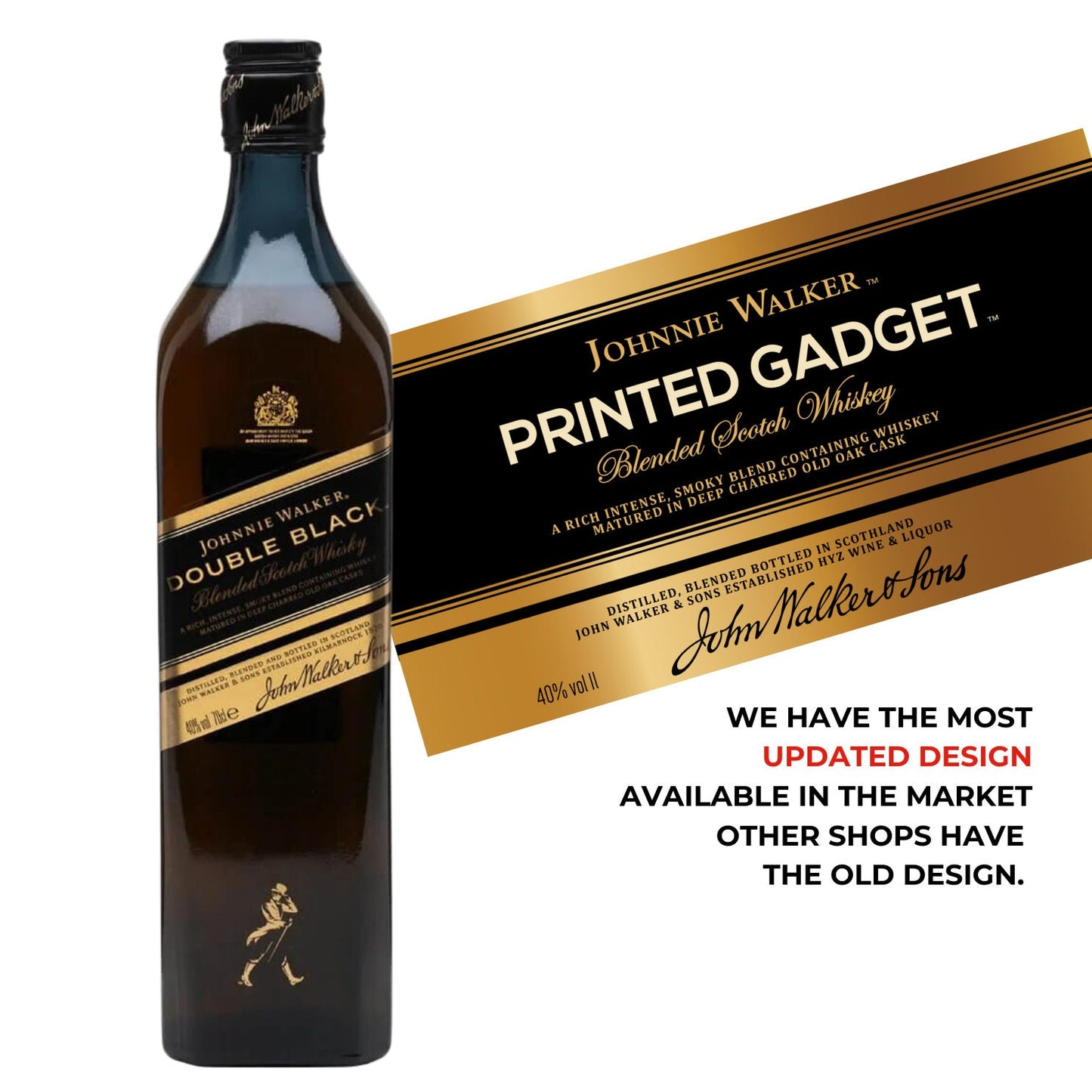 Printable Johnnie Walker Double Black label