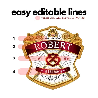 Printable Regal Whiskey 12 labels editable