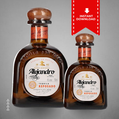 Printable Don Julio Tequila Reposado label editable