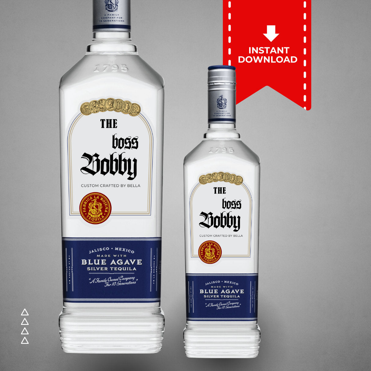 Printable Jose Cuervo Silver Tequila label editable