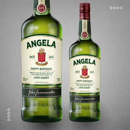 Printable Jameson Triple Distilled Whiskey label editable