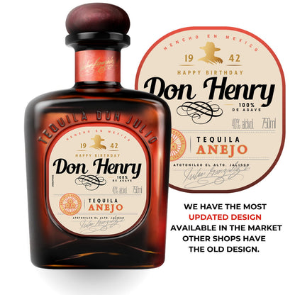 Printable Don Julio Tequila Anejo label editable