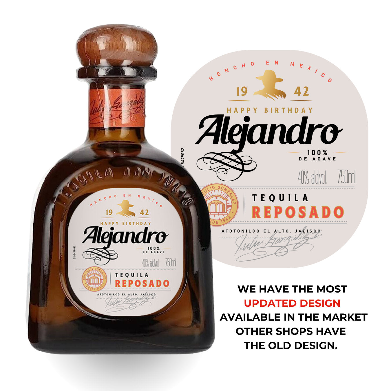 Printable Don Julio Tequila Reposado label editable