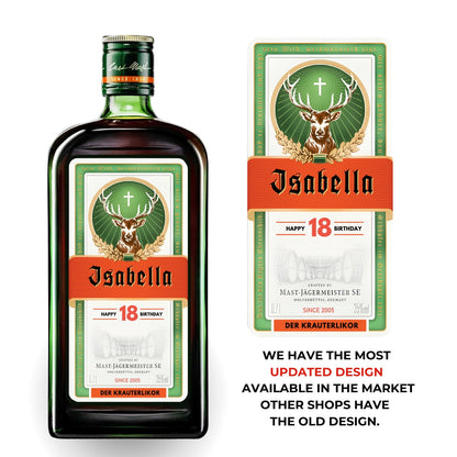 Printable Jagermeister label editable