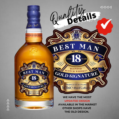 Printable Chivas Regal Whiskey 18 bottle labels editable