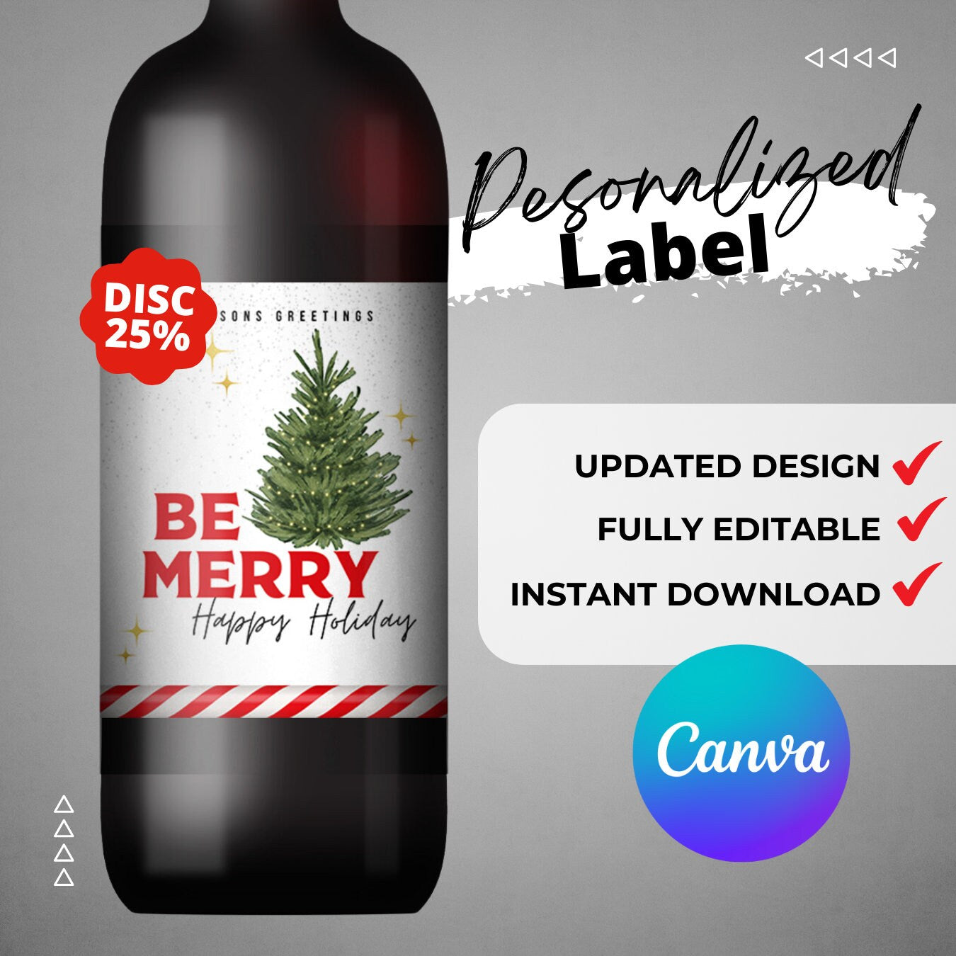 Printable Wine / Whiskey White label 4"x5" Bottle Label editable