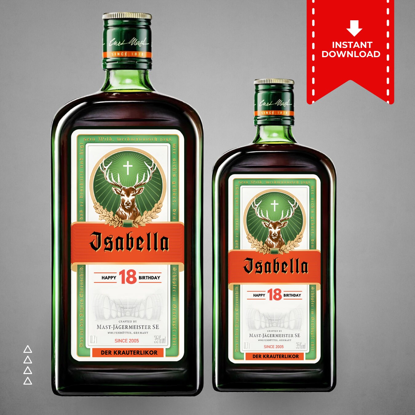 Printable Jagermeister label editable