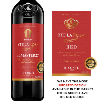 Printable Stella Rosa Red Wine Bottle label editable