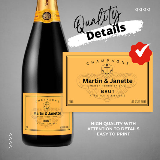 Printable Champagne label editable