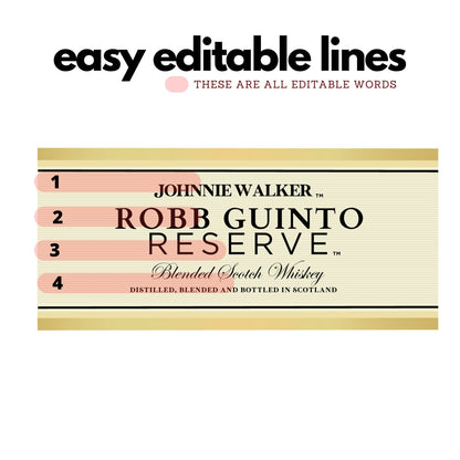 Printable Johnnie Walker Gold Label Reserve Label