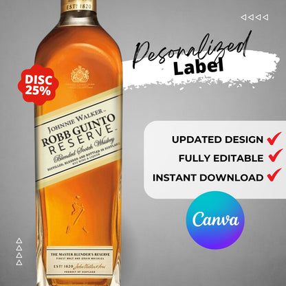 Printable Johnnie Walker Gold Label Reserve Label